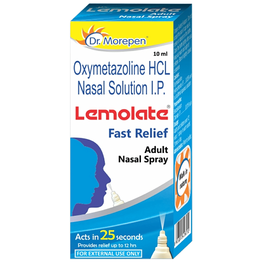 Dr. Morepen Lemolate Nasal Adult Spray - For Blocked Nose