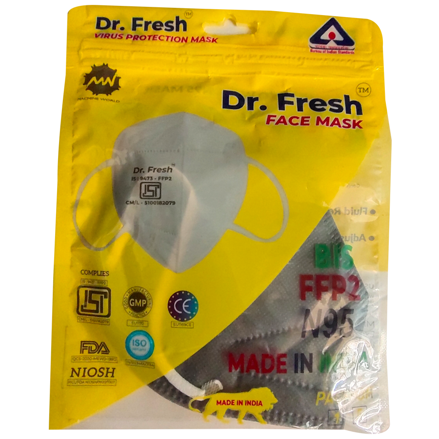 Dr.Fresh N 95 Face Mask - Grey