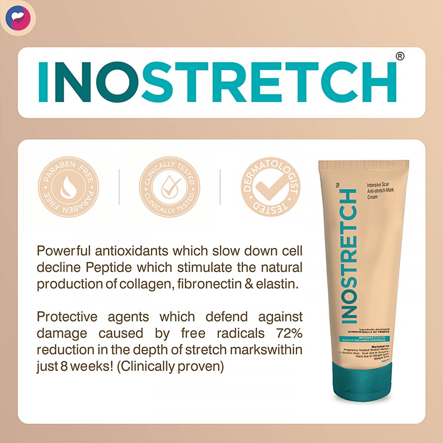 Inostretch Anti Stretch Mark & Scar Cream - Lightens Appearance