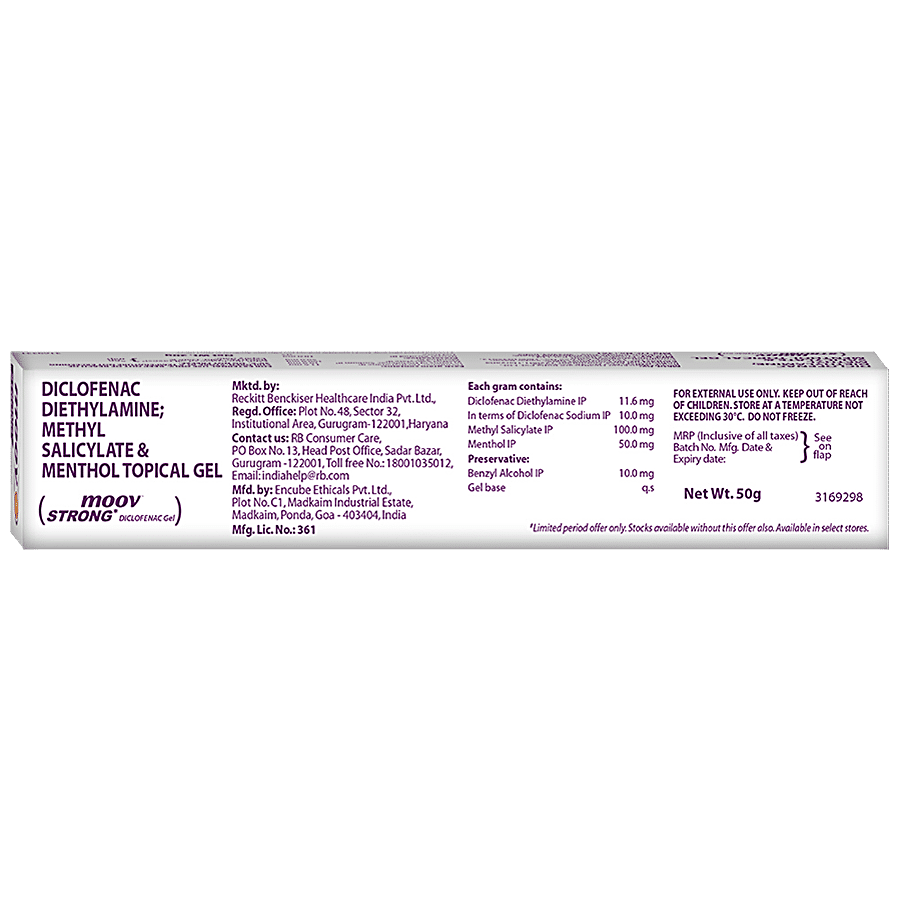 Moov Strong Instant Pain Relief Diclofenac Gel