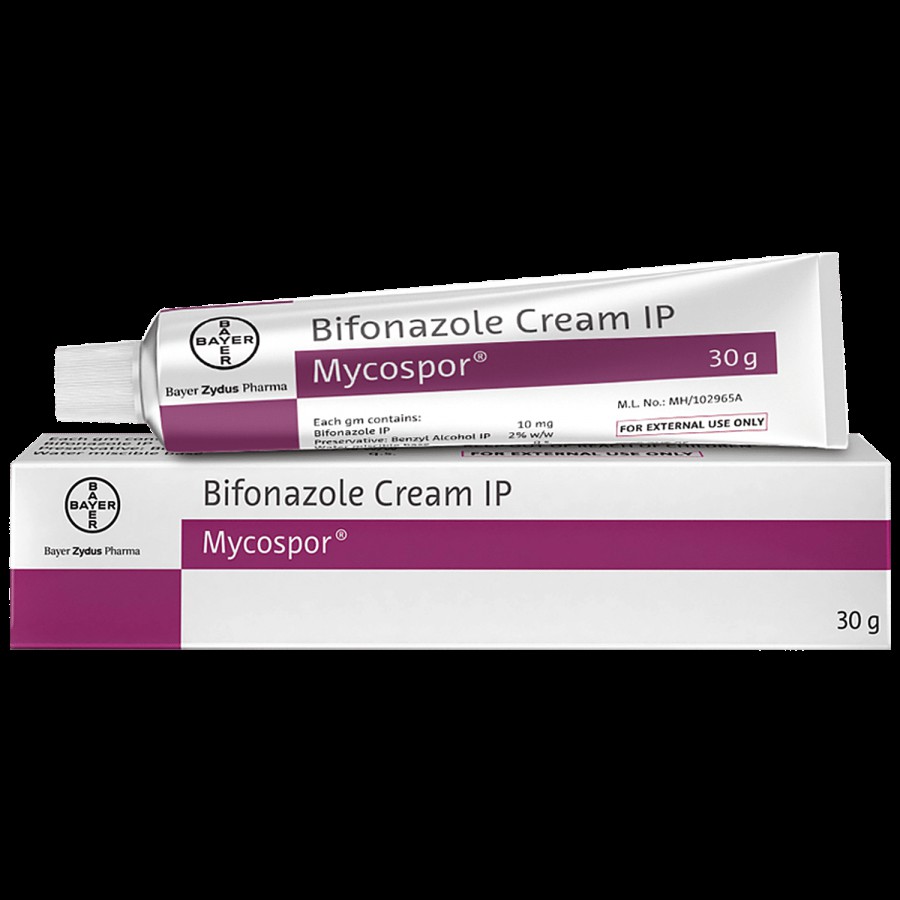 Mycospor Bifonazole Cream IP - Treats Fungal Skin Infections