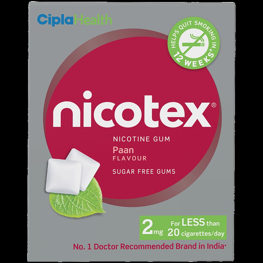 Nicotex Nicotine Chewing Gum - Paan Flavour