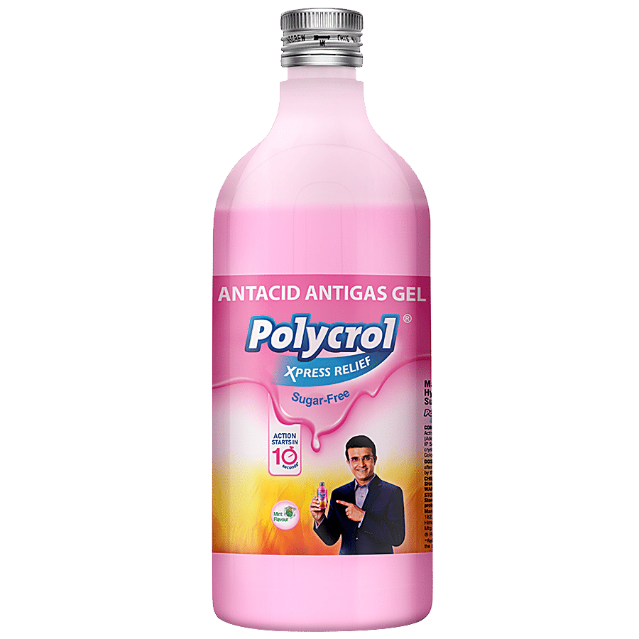 Polycrol Antacid Gel Mint - Xpress Relief Sugar Free