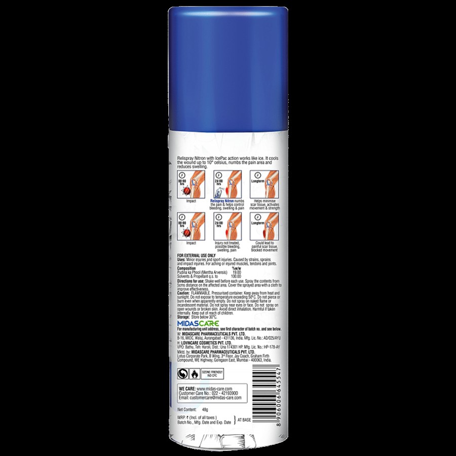 Relispray Nitron Pain Relief Cooling Spray - Future Healing Technology