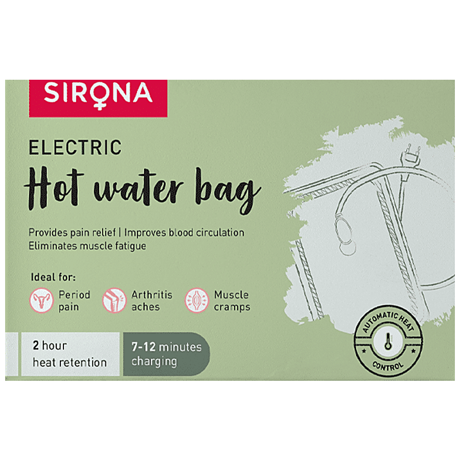 SIRONA Electric Hot Water Bag for Instant Pain Relief | Heating Pad for Menstrual Cramps