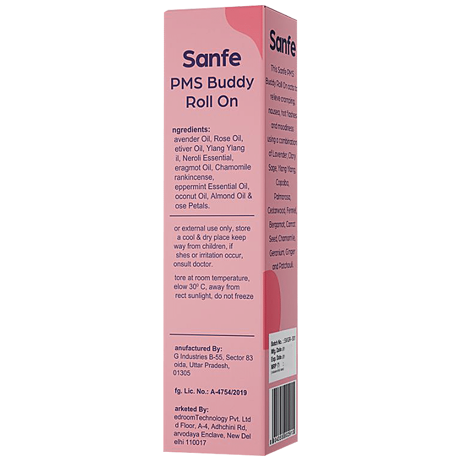 Sanfe PMS Buddy Roll On - Lasts Upto 3 Cycles