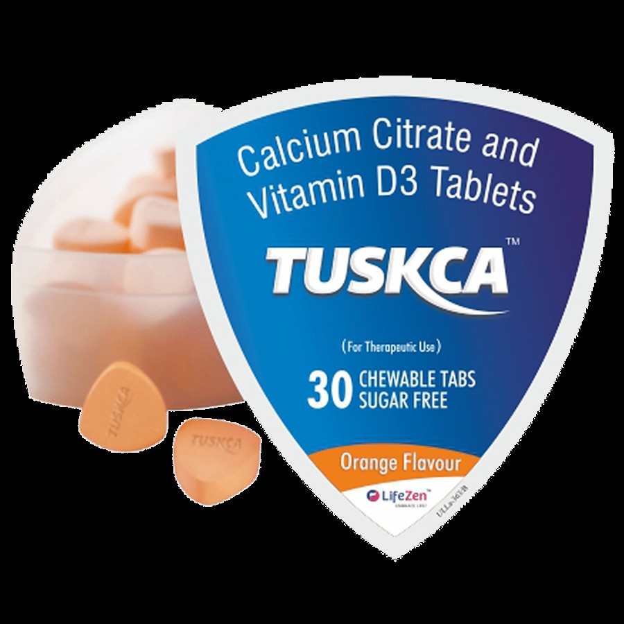 Tuskca Calcium Citrate & Vitamin D3 Tablet - Sugar Free