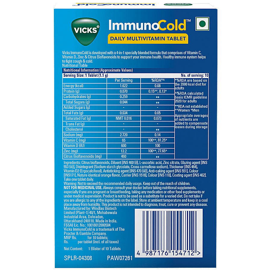 Vicks ImmunoCold - Daily Multi Vitamin Tablets