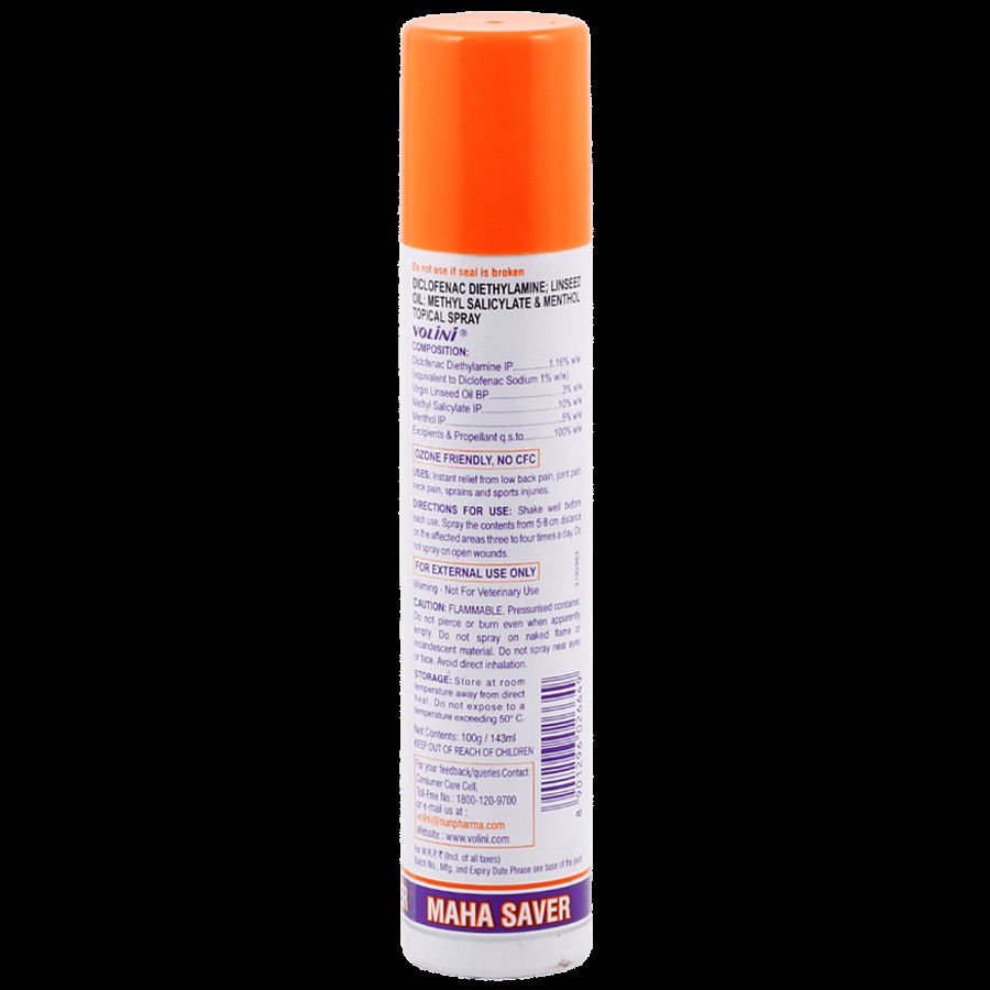 Volini Pain Relief Spray - Long Lasting