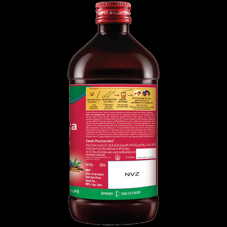 ZANDU Pancharishta Ayurvedic Tonic - For Digestion