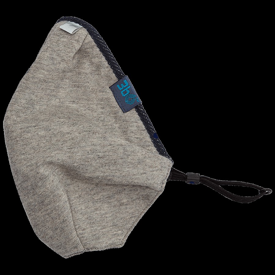 3BO Deltoid Lite Face Mask In Grey Knit Fabric With Binding - 1S1022