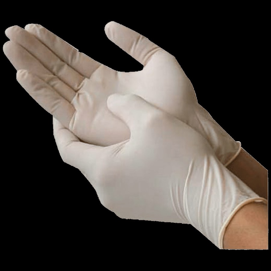 BLUE SEA Latex Examination Hand Gloves - Medium