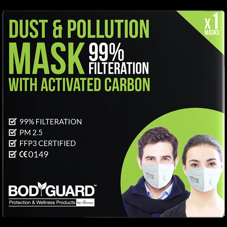 Bodyguard PM 2.5 Anti Dust & Pollution Face Mask - With Exhalation Valve