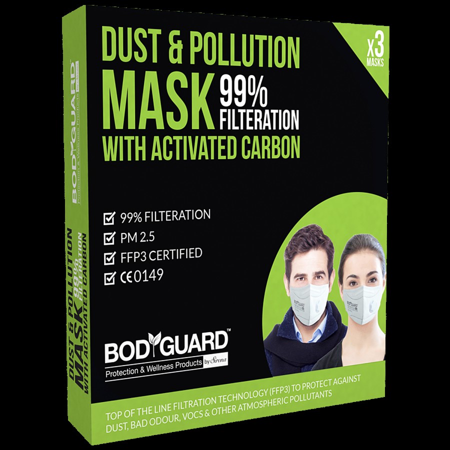 Bodyguard PM 2.5 Anti Dust & Pollution Face Mask - With Exhalation Valve