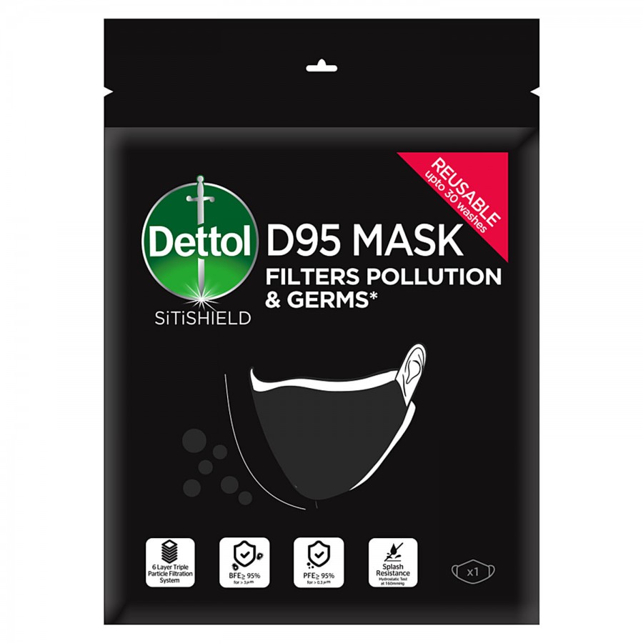 Dettol Sitishield D95 Mask - Black