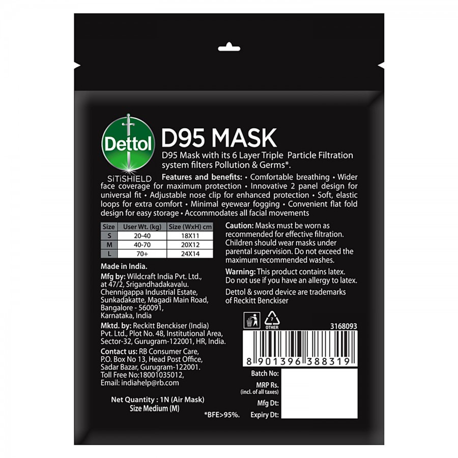 Dettol Sitishield D95 Mask – Medium