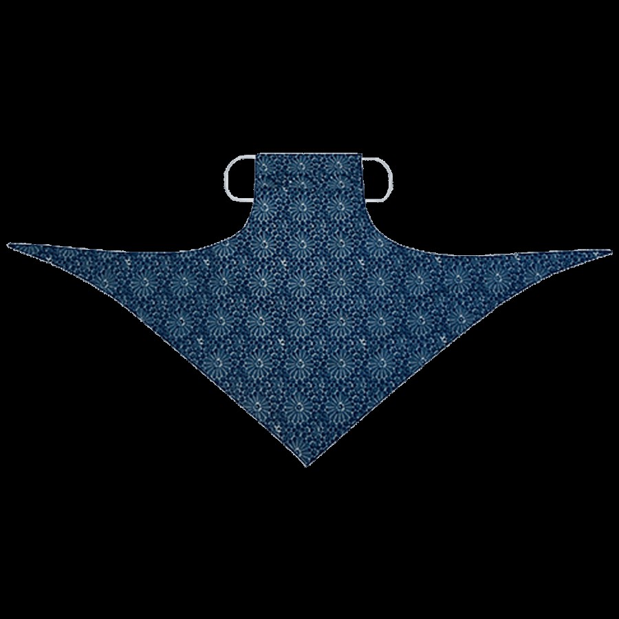 FabAlley Cotton Scarf Mask - Indigo Boota