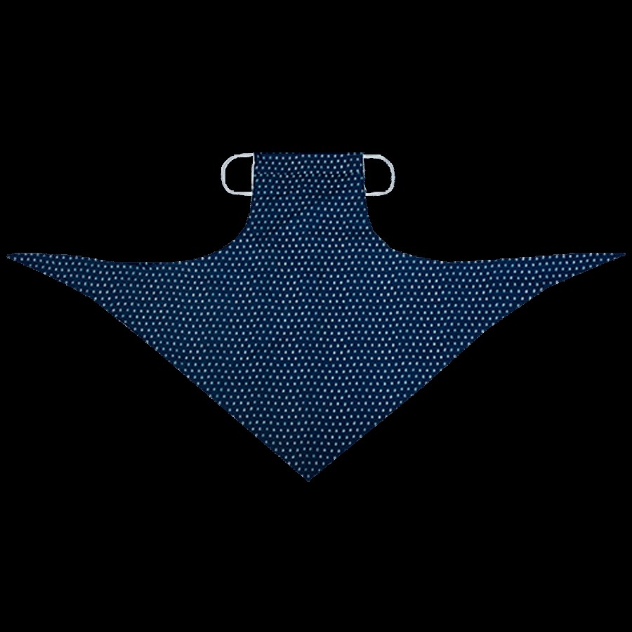 FabAlley Cotton Scarf Mask - Indigo Dotted