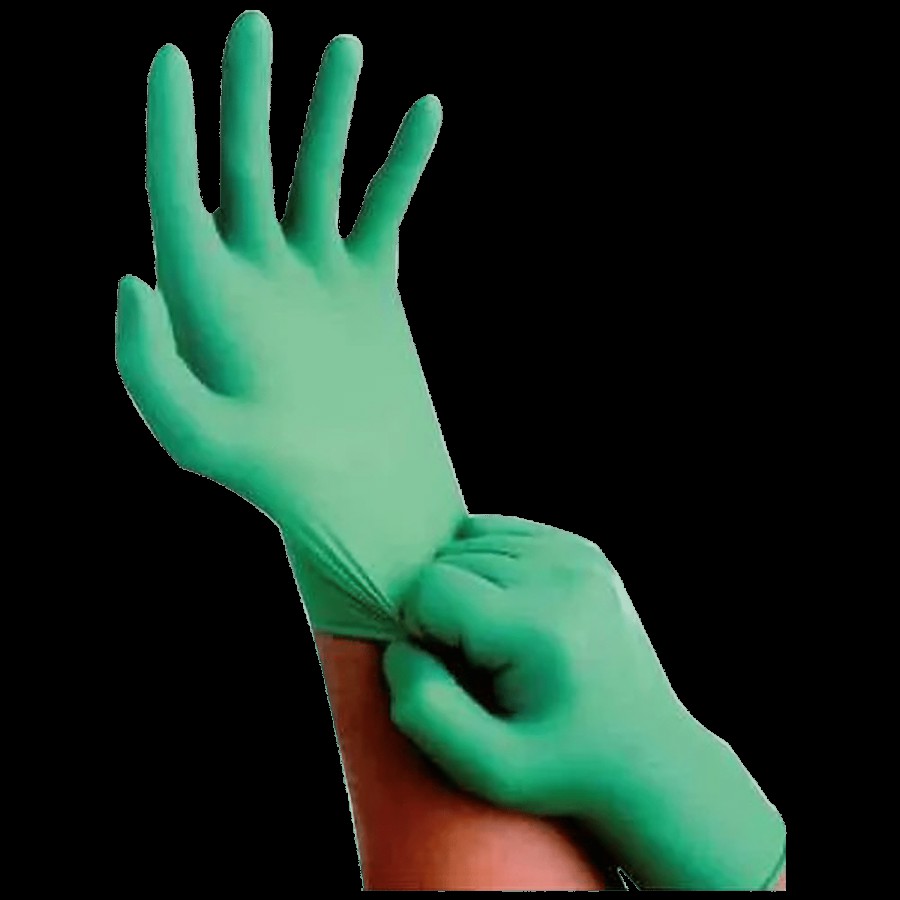 Medivision Nitrile Medical Examination Disposable Hand Gloves - Green