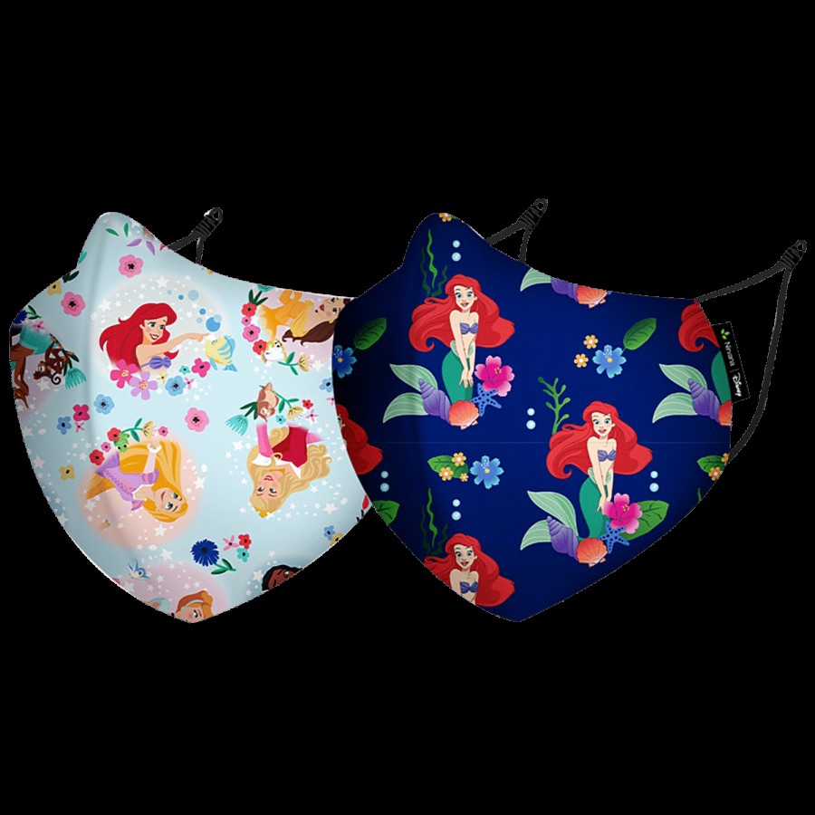 Nirvana Disney Ariel & Princess N95 Face Covering Mask - With Natural Fabric