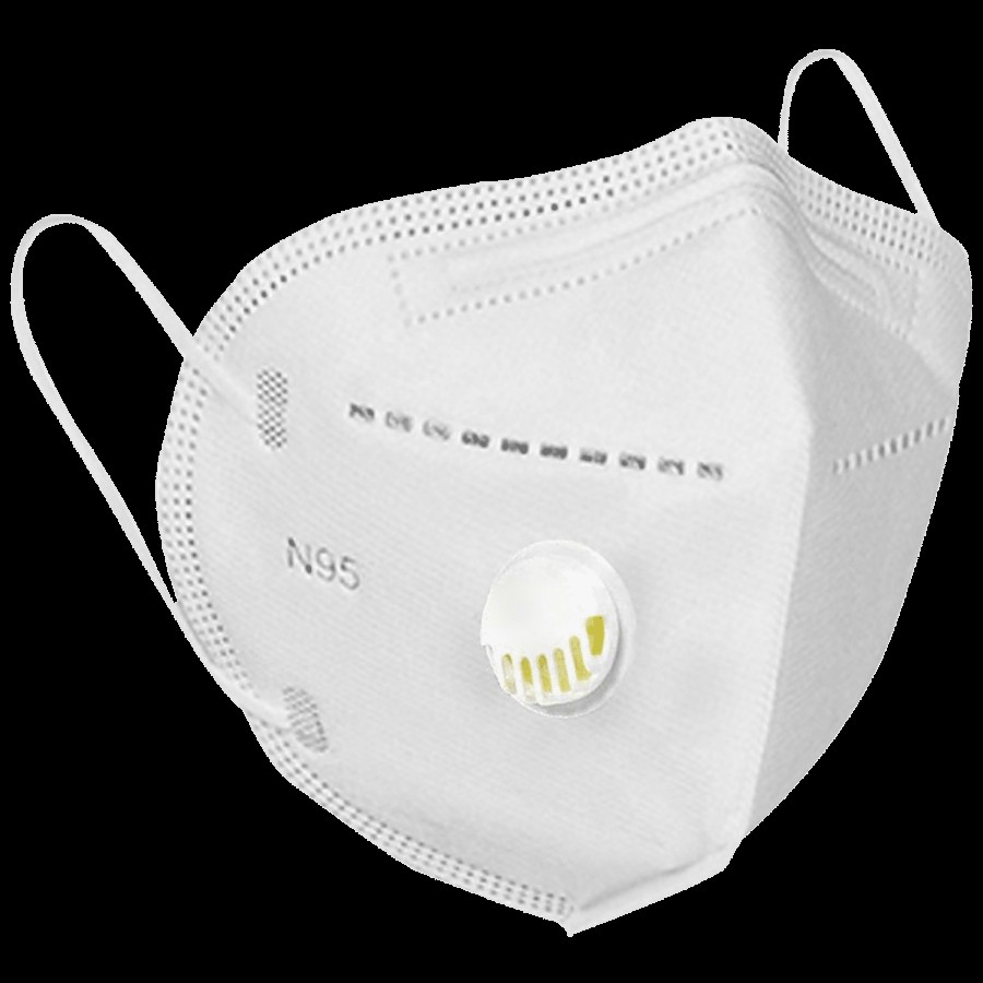 Verage N95 Face Mask With Valve - 6 layers & Inbuilt Nose Pin