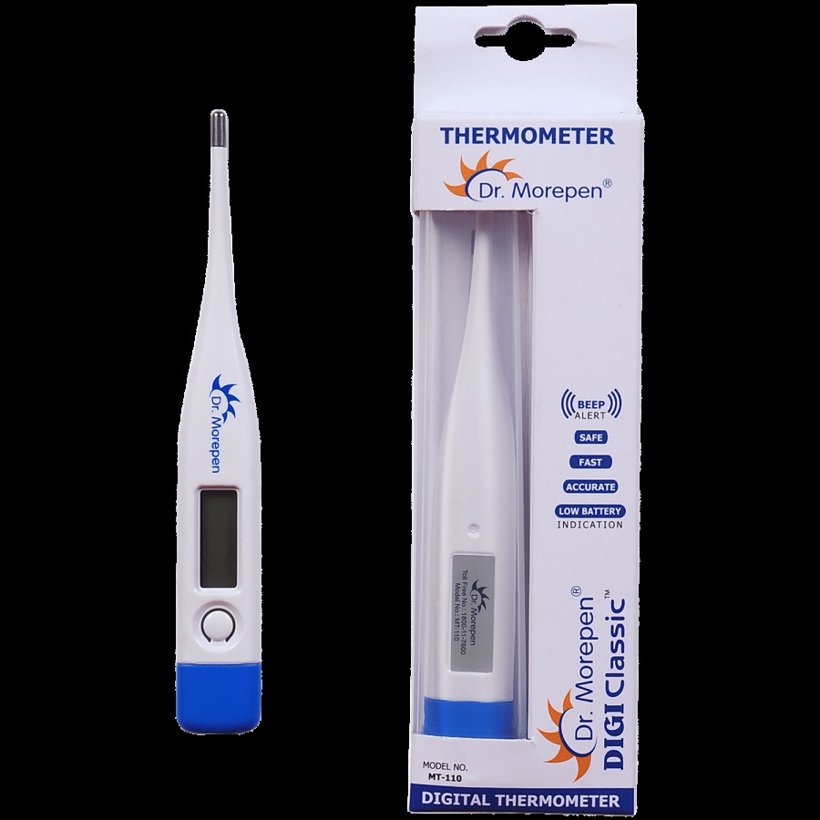 Dr. Morepen Digital Thermometer With Replaceable Batteries MT110