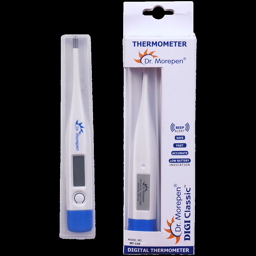 Dr. Morepen Digital Thermometer With Replaceable Batteries MT110