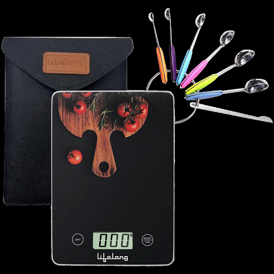 Lifelong Multifunctional Kitchen Weighing Scale - With Measuring Spoon