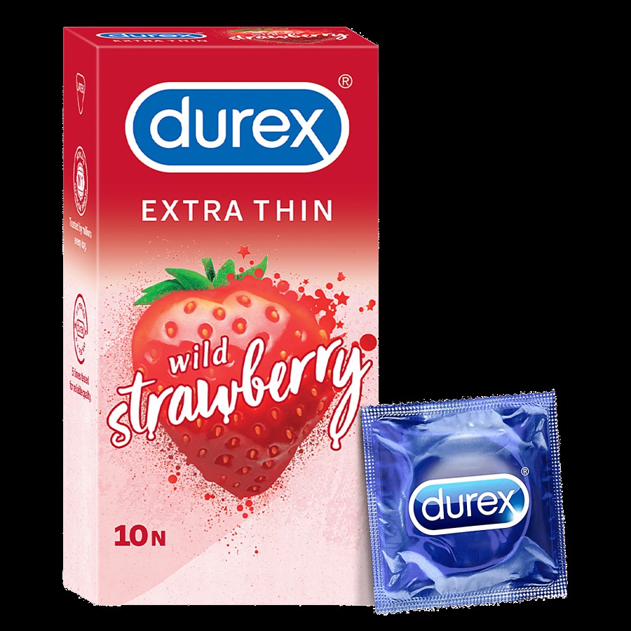 Durex Extra Thin Strawberry Flavoured Condom