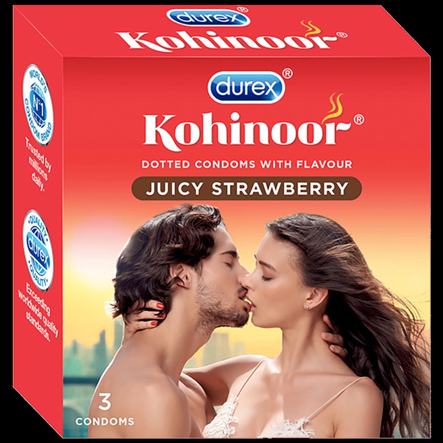 Durex Kohinoor Condoms - Juicy Strawberry