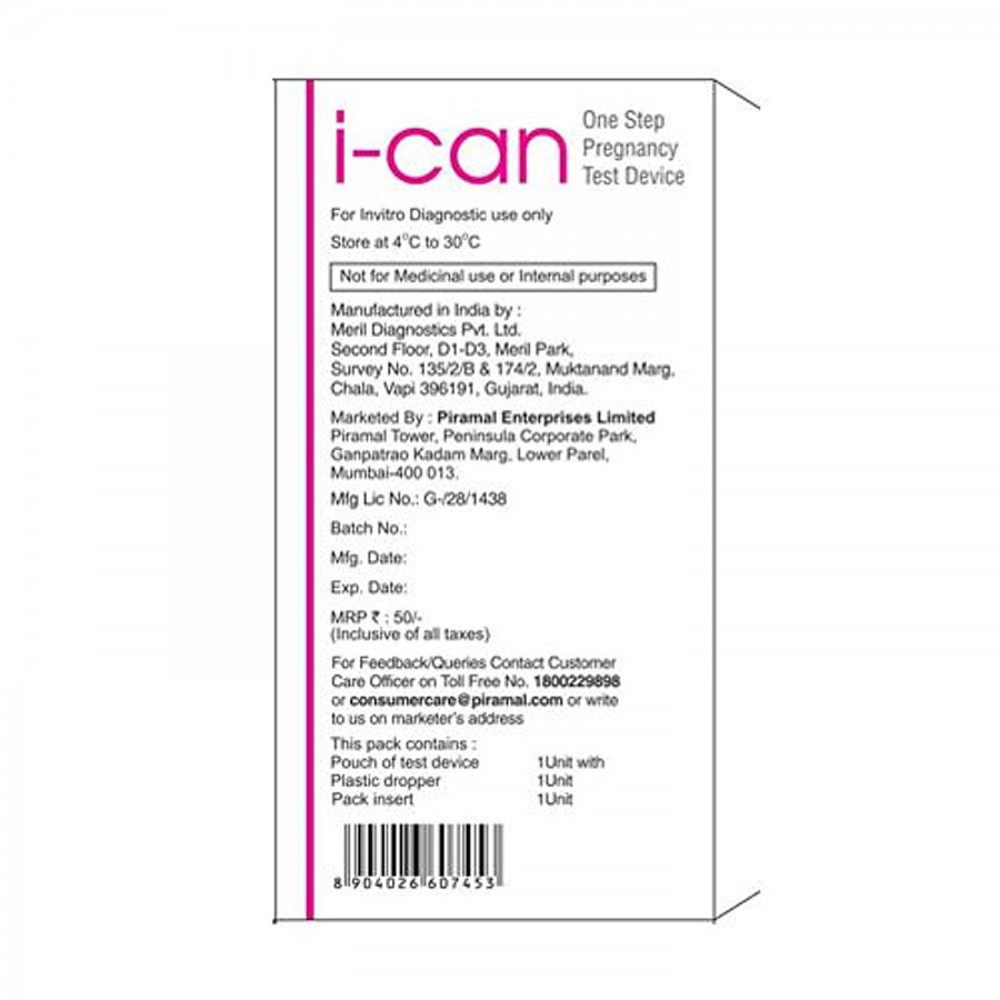 I-Can Pregnancy Test Kit - One Step device