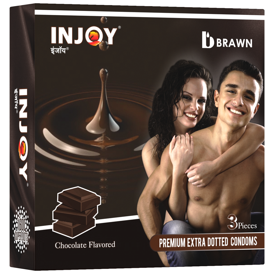 Injoy Premium Extra Dotted Condoms - Ribbed & Contour With Delay Lubricant