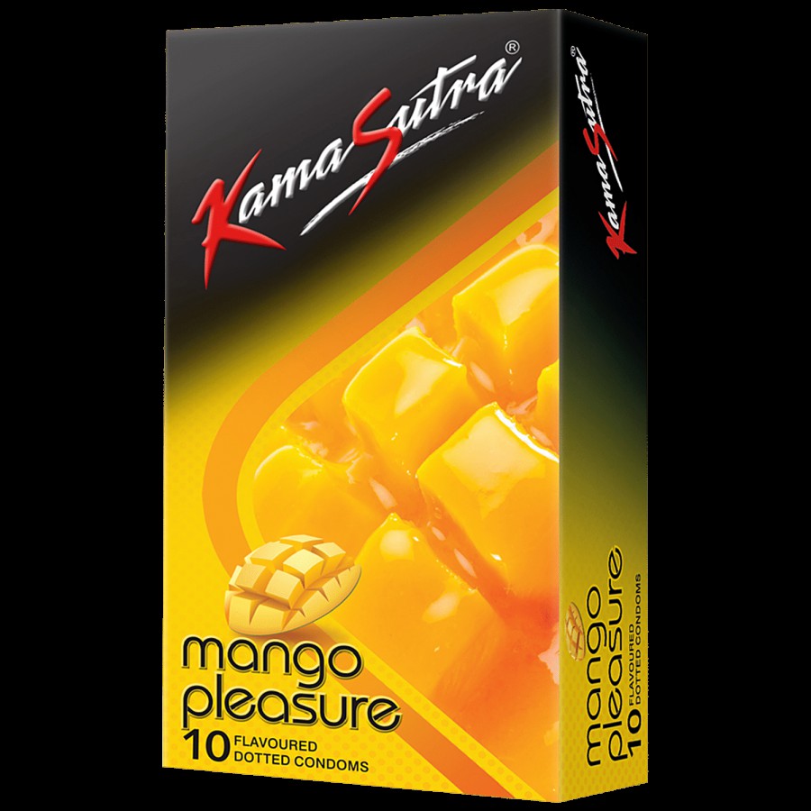 KamaSutra Flavoured Dotted Condom - Mango Pleasure