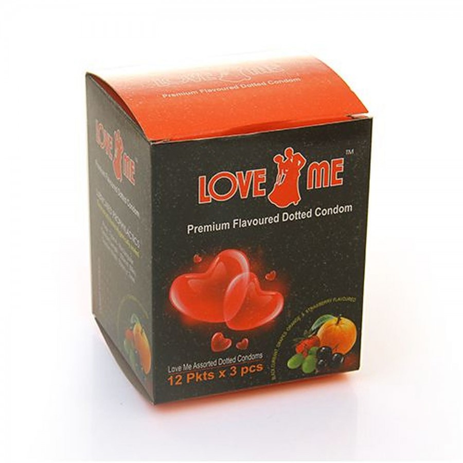 Love Me Premium Dotted Condom - Assorted Flavour