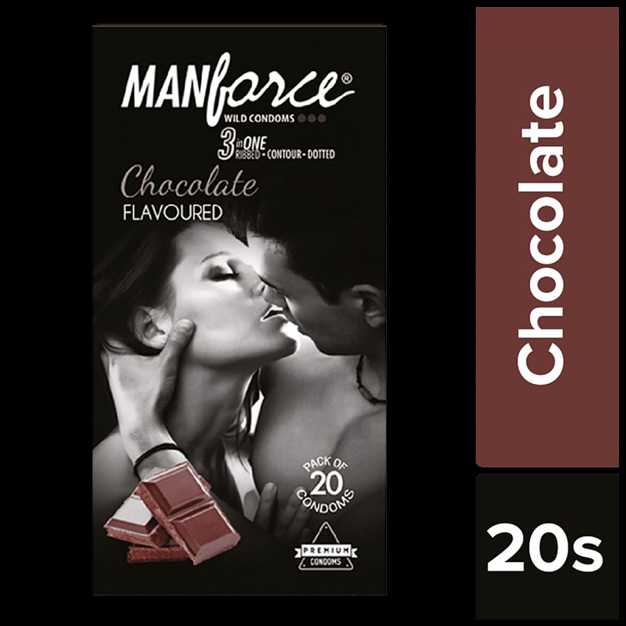 Manforce Condoms 3 in 1 Ribbed