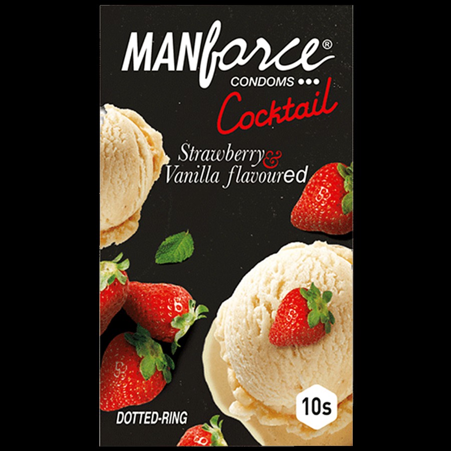 Manforce Condoms Cocktail Dotted-Rings Condoms