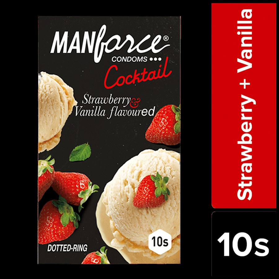 Manforce Condoms Cocktail Dotted-Rings Condoms