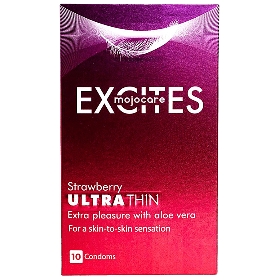 Mojocare Excites Ultra Thin Strawberry Flavoured Condoms