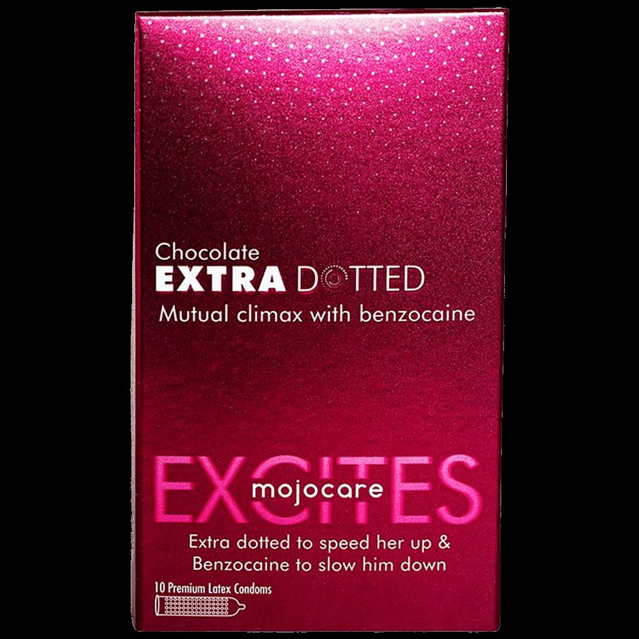 Mojocare Excites Extra Dotted Chocolate Flavoured Condoms