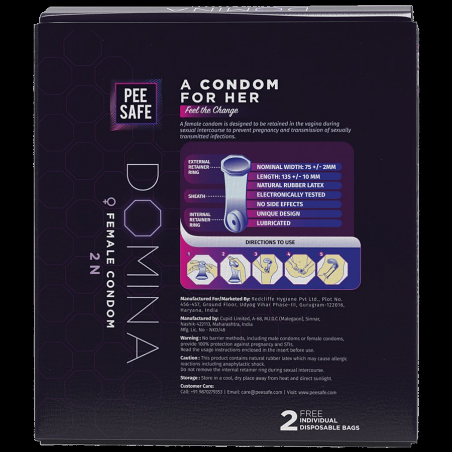 Pee Safe Domina Female Condom