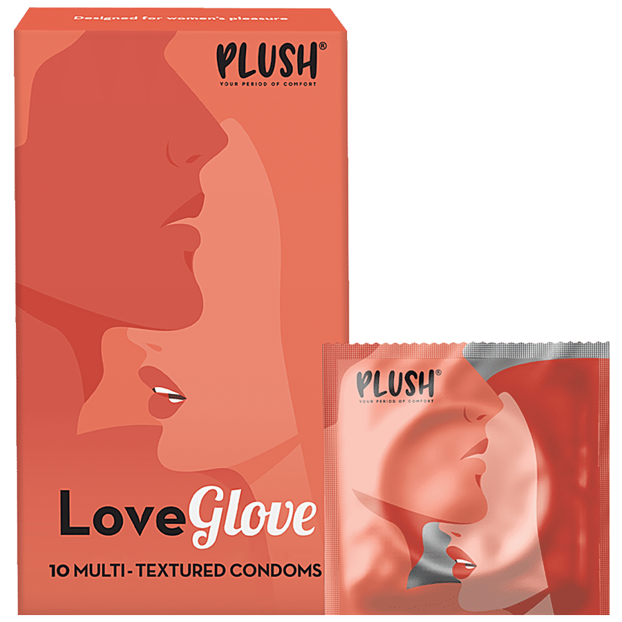 Plush Plush LoveGlove 3 in 1 Multi Textured Condoms | Ribbed