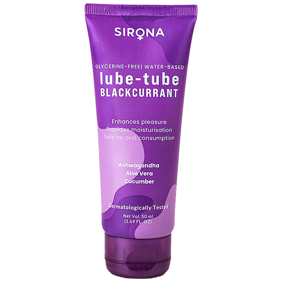 SIRONA Glycerine Free Natural Blackcurrent Lubricant Gel for Men & Women | Dermatologically Tested