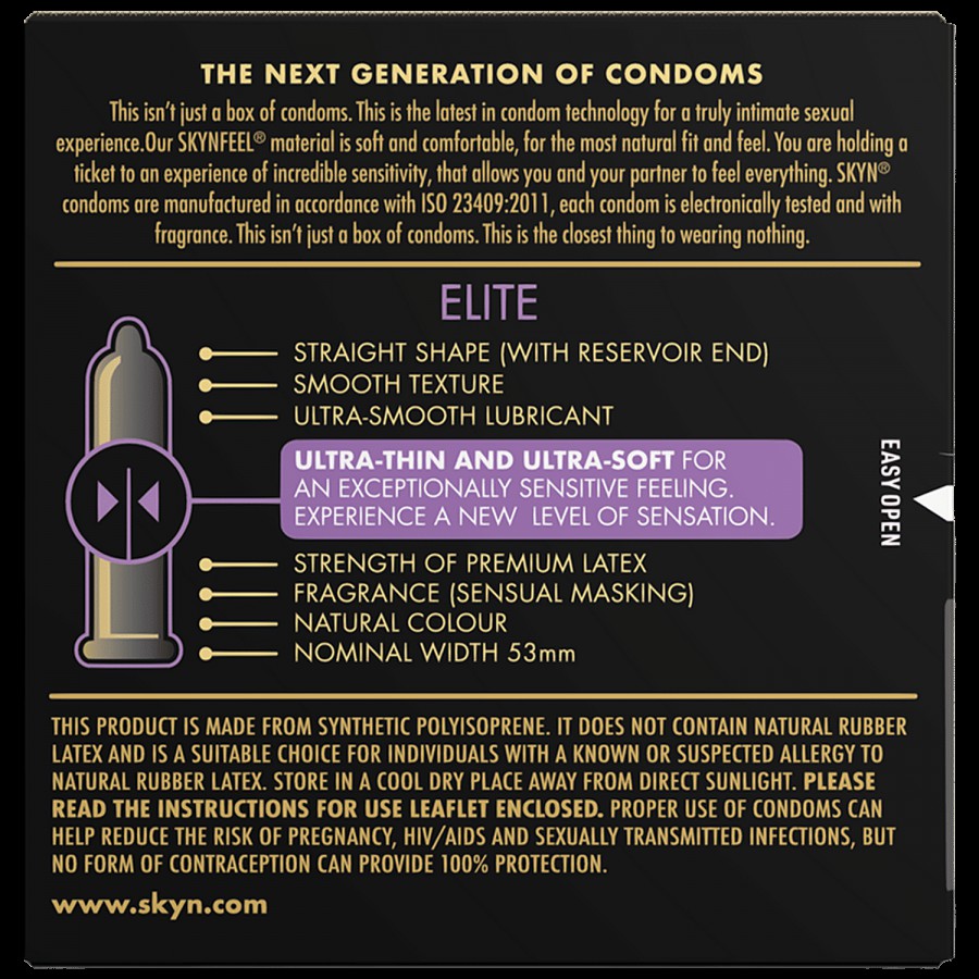 SKYN Elite Premium Condoms - Ultra Thin & Soft