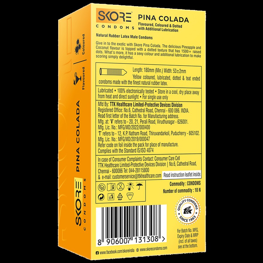 Skore 1500 + Dots Condoms - Pinacolada