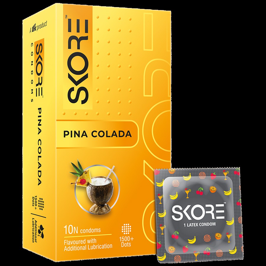 Skore 1500 + Dots Condoms - Pinacolada