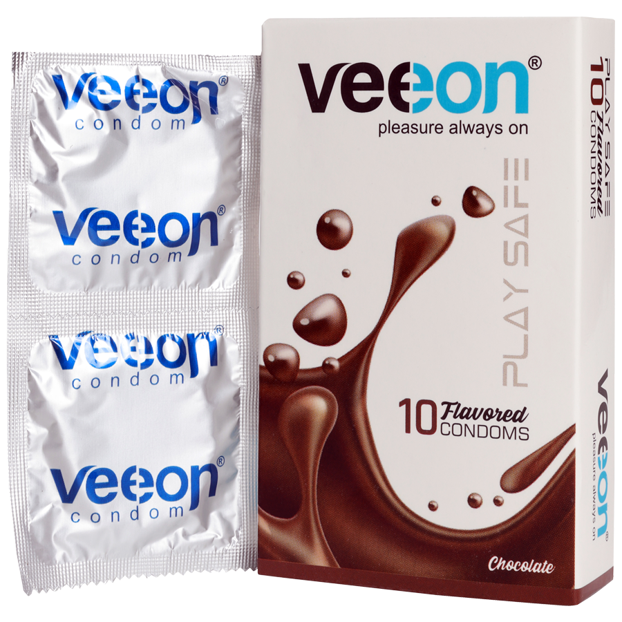 VEEON Play Safe Flavored Condoms - Chocolate