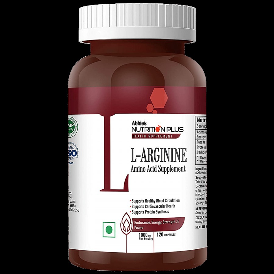 Abbies Nutrition Plus Health Supplement - L-Arginine