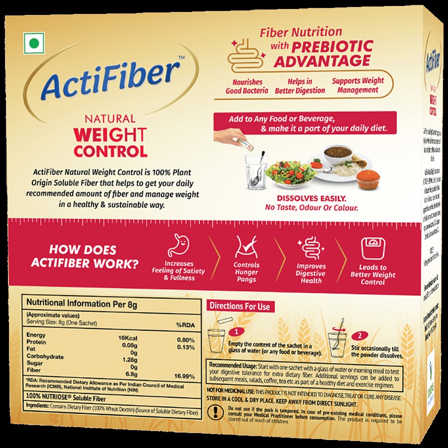 ActiFiber Natural Weight Control -  100% Natural Dietary Fibre