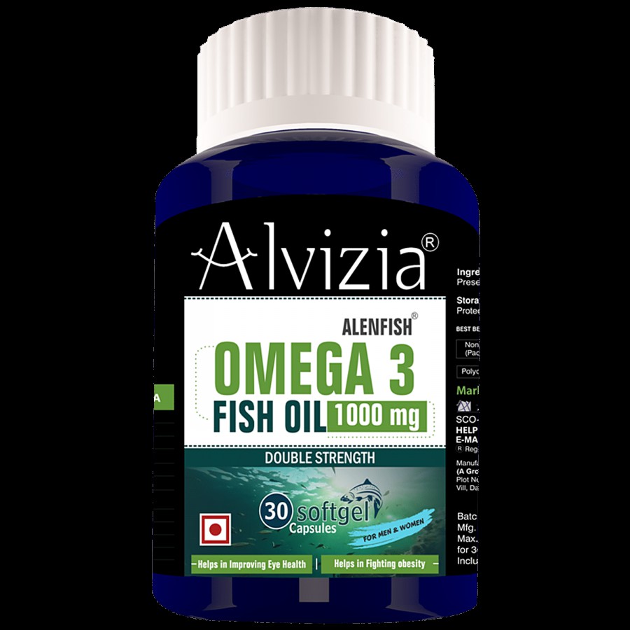 Alvizia Alenfish Omega 3 Fish Oil Softgel Capsule - Double Strength