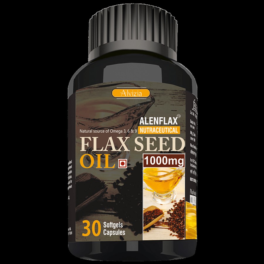 Alvizia Flaxseed Oil Softgel Capsule - 1000 Mg